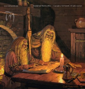 571px-Ted_Nasmith_-_Gandalf_and_Thorin